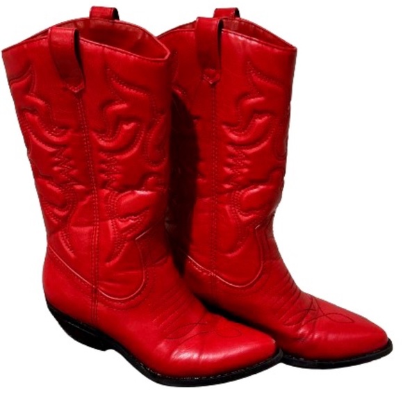 Striking Red Cowgirl Western boots! Size 5.5 - Picture 4 of 8